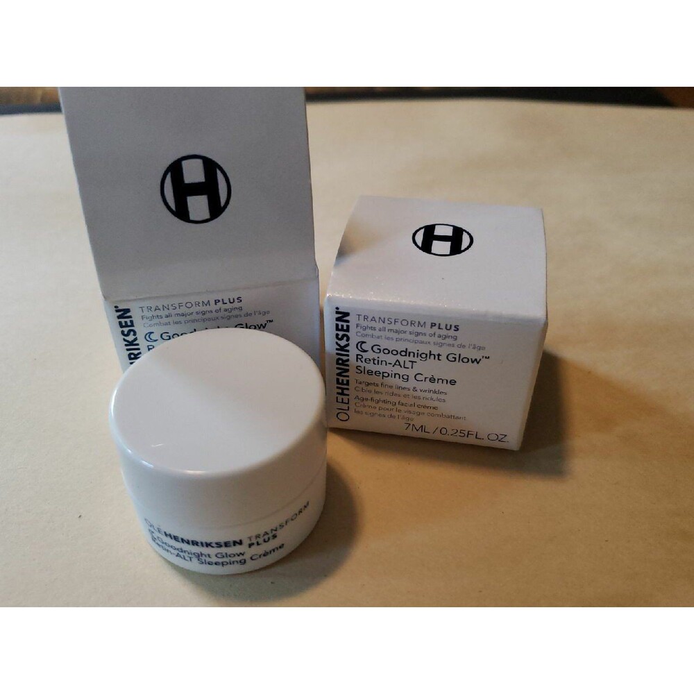 OLE HENRIKSEN GOODNIGHT GLOW SLEEP CREAM
@ 7ml/.25oz 
New in box - Picture 2 of 2
